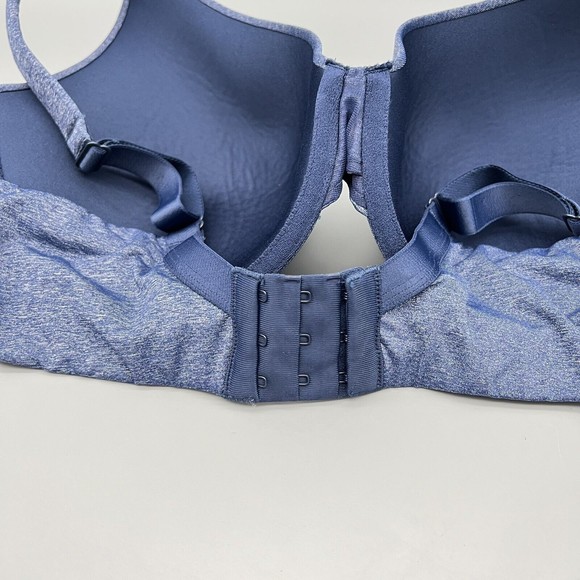 Ambrielle 42C Bra Everyday Full Coverage Underwire Back Closure Heather Blue EUC - Picture 8 of 14